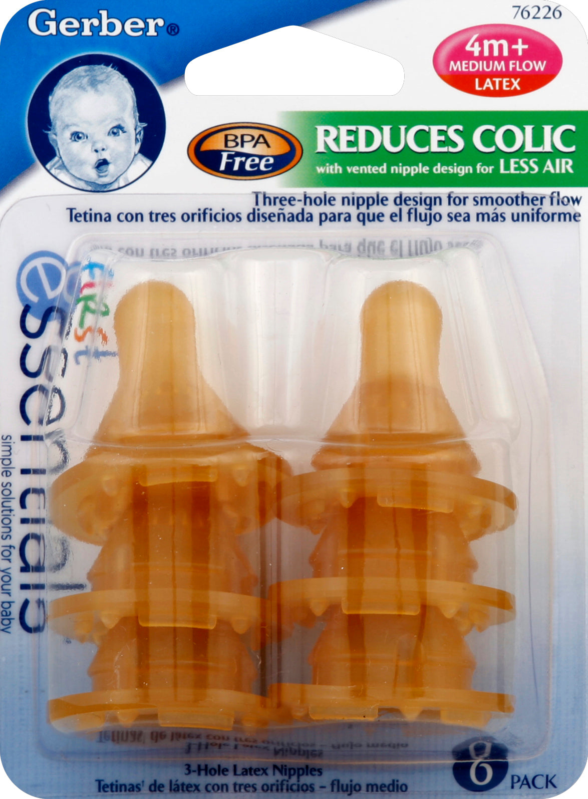 Gerber Nipples 6 ea