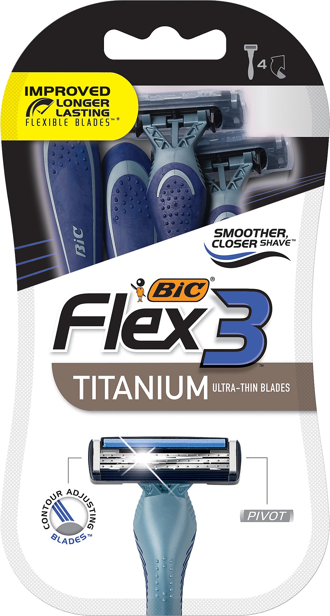 BiC Flex 3 Titanium Razors 4 ea