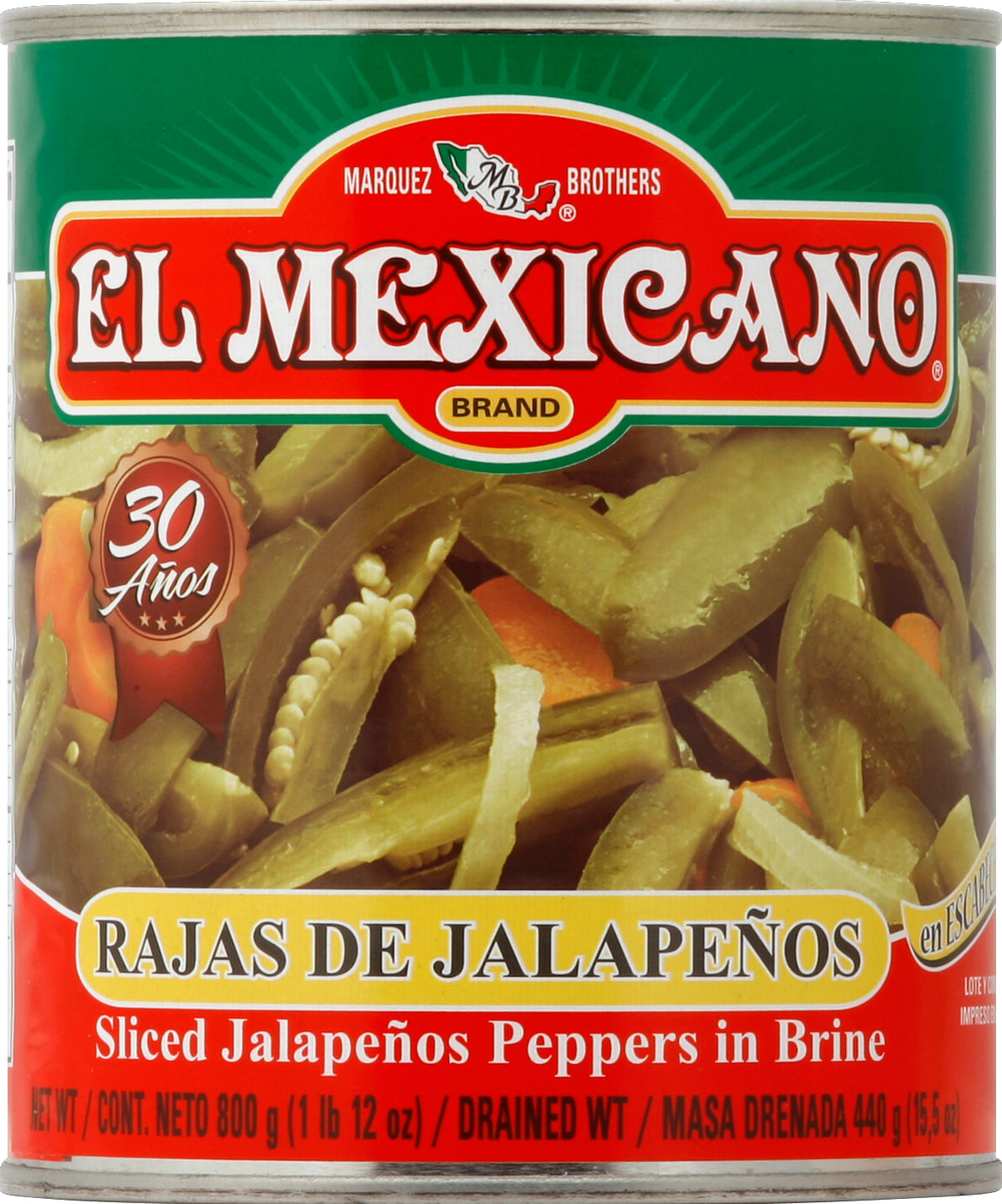 El Mexicano Jalapenos Peppers 28 oz