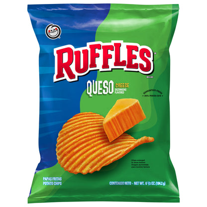 Ruffles Queso Cheese Flavored Potato Chips 6.5 oz