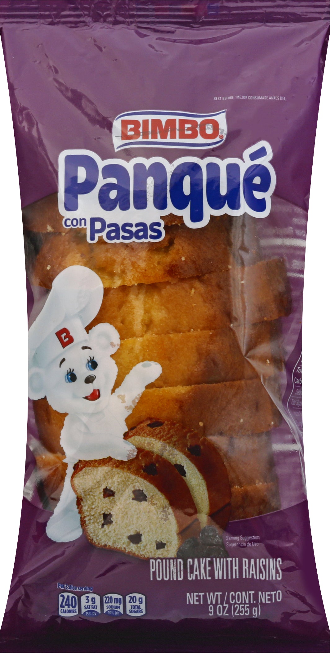 Bimbo Pound Cake with Raisins 9 oz