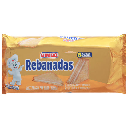 Bimbo 6 Pack Rebanadas Sweet Toast 6-1.94 oz Packs