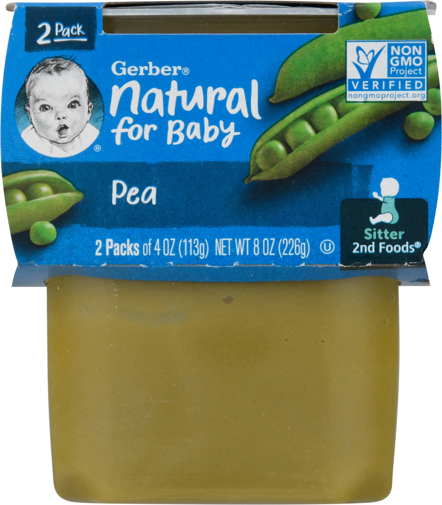 Gerber 2nd Foods 2 Pack Natural for Baby Pea 2 - 4 oz