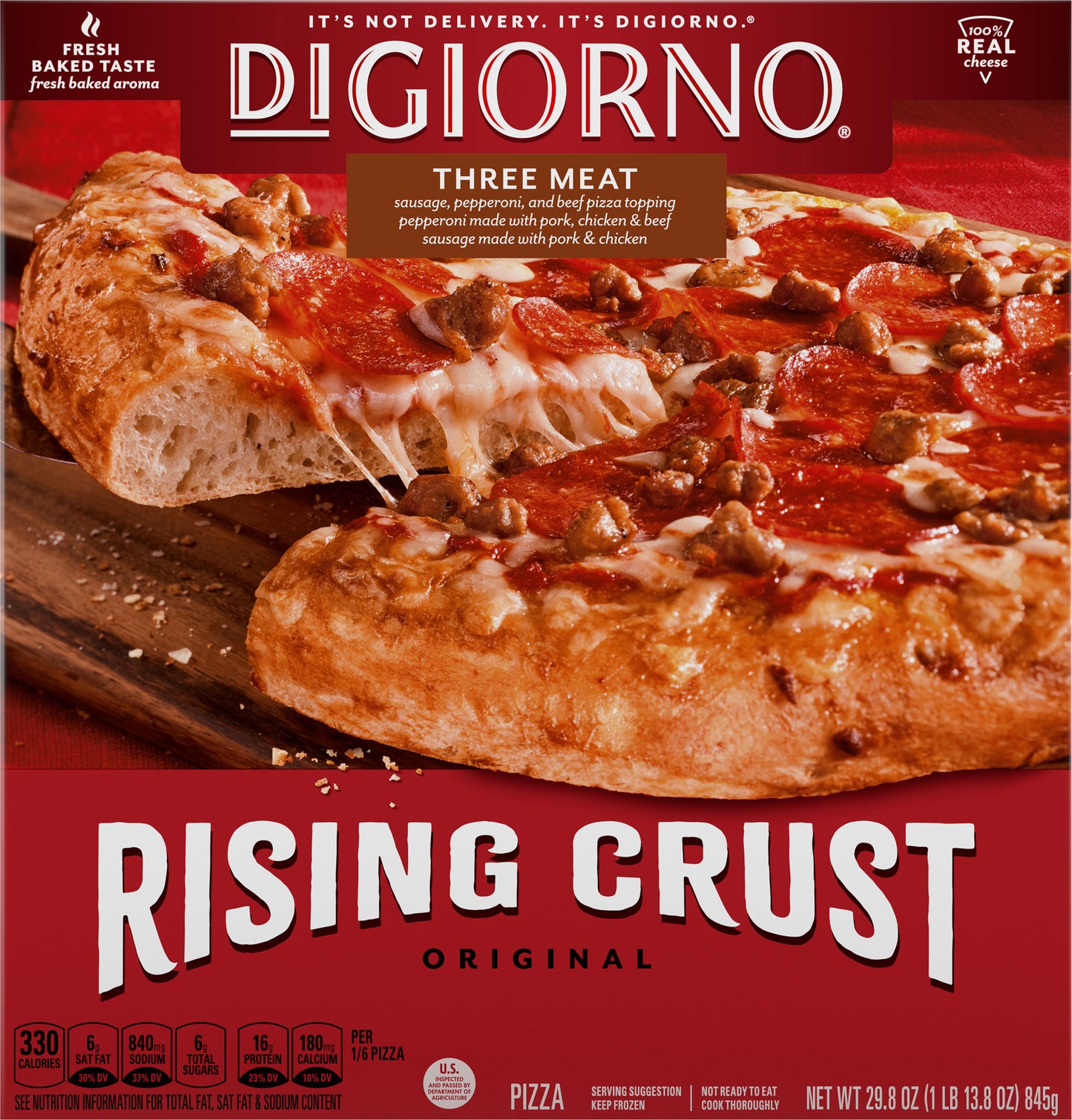 DiGiorno Rising Crust Original Three Meat Pizza 29.8 oz