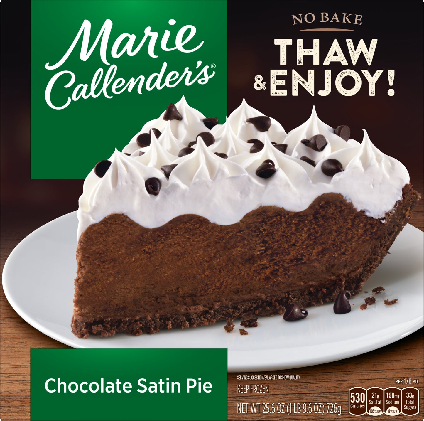 Marie Callender's Chocolate Satin Pie 25.6 oz