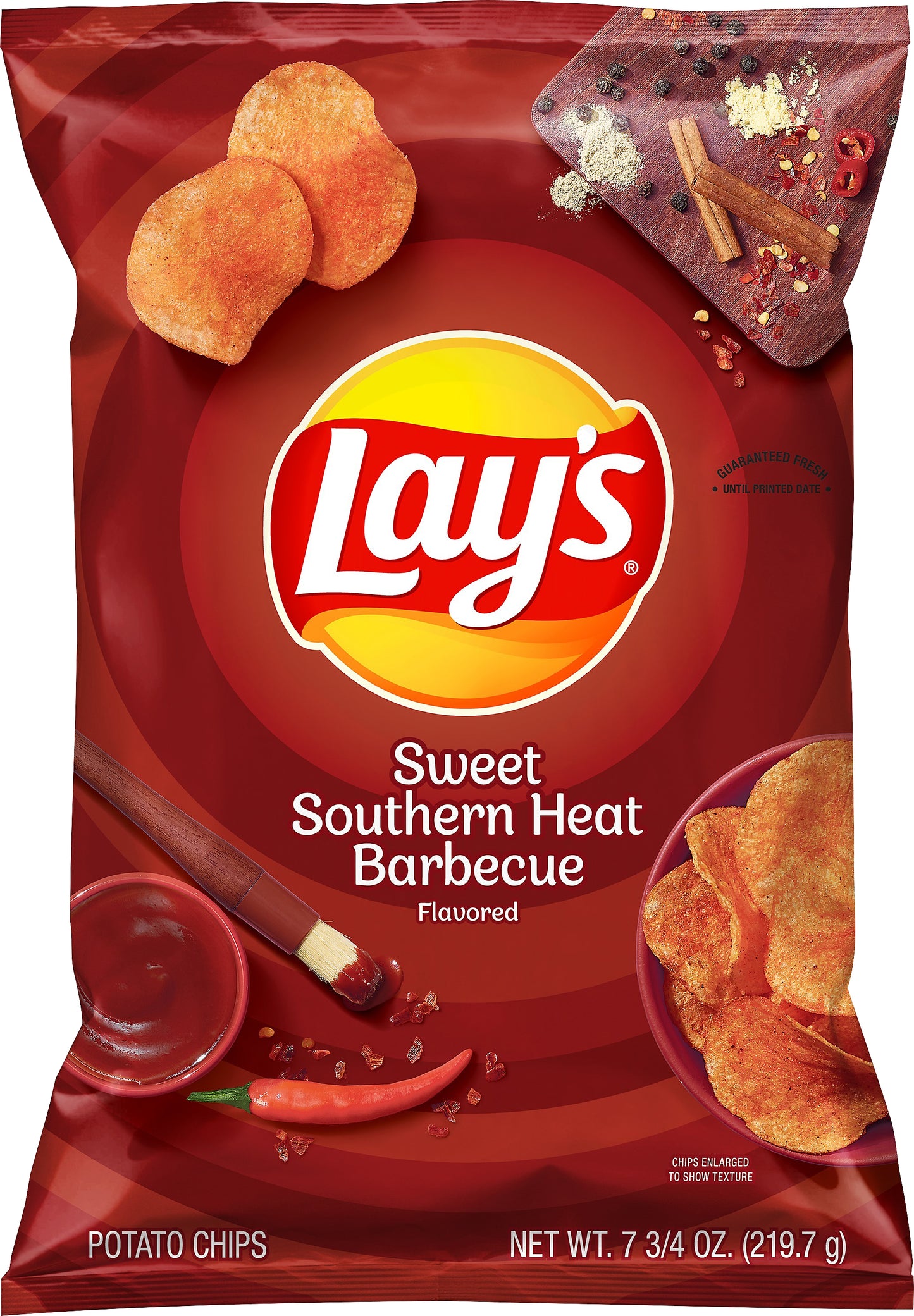 Lay's Sweet Southern Heat Barbecue Flavored Potato Chips 7.75 oz