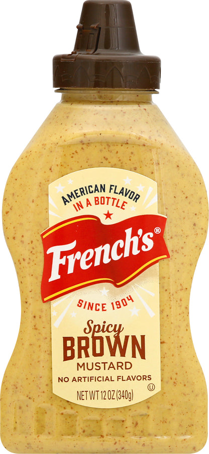 Frenchs Brown Spicy Mustard 12 oz