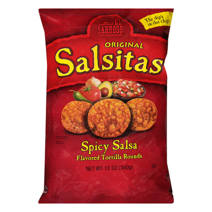 El Sabroso Salsitas Spicy Salsa Flavored Tortilla Rounds 12 oz