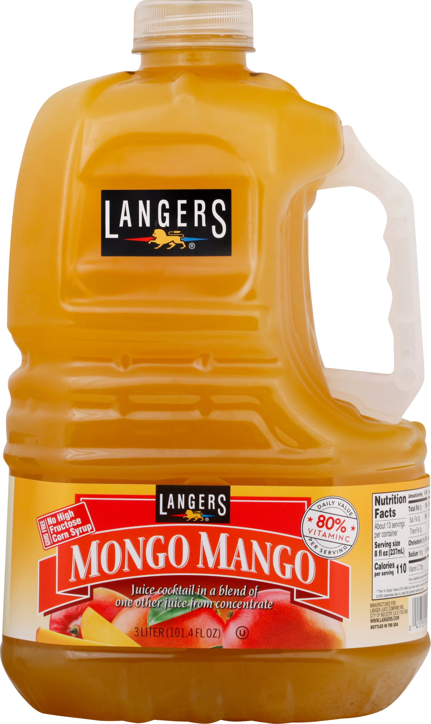 Langers Mongo Mango Juice Cocktail 3 lt