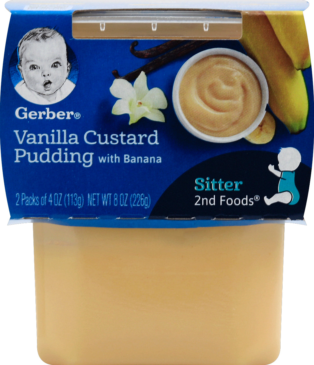 Gerber Vanilla Custard Pudding 2 ea