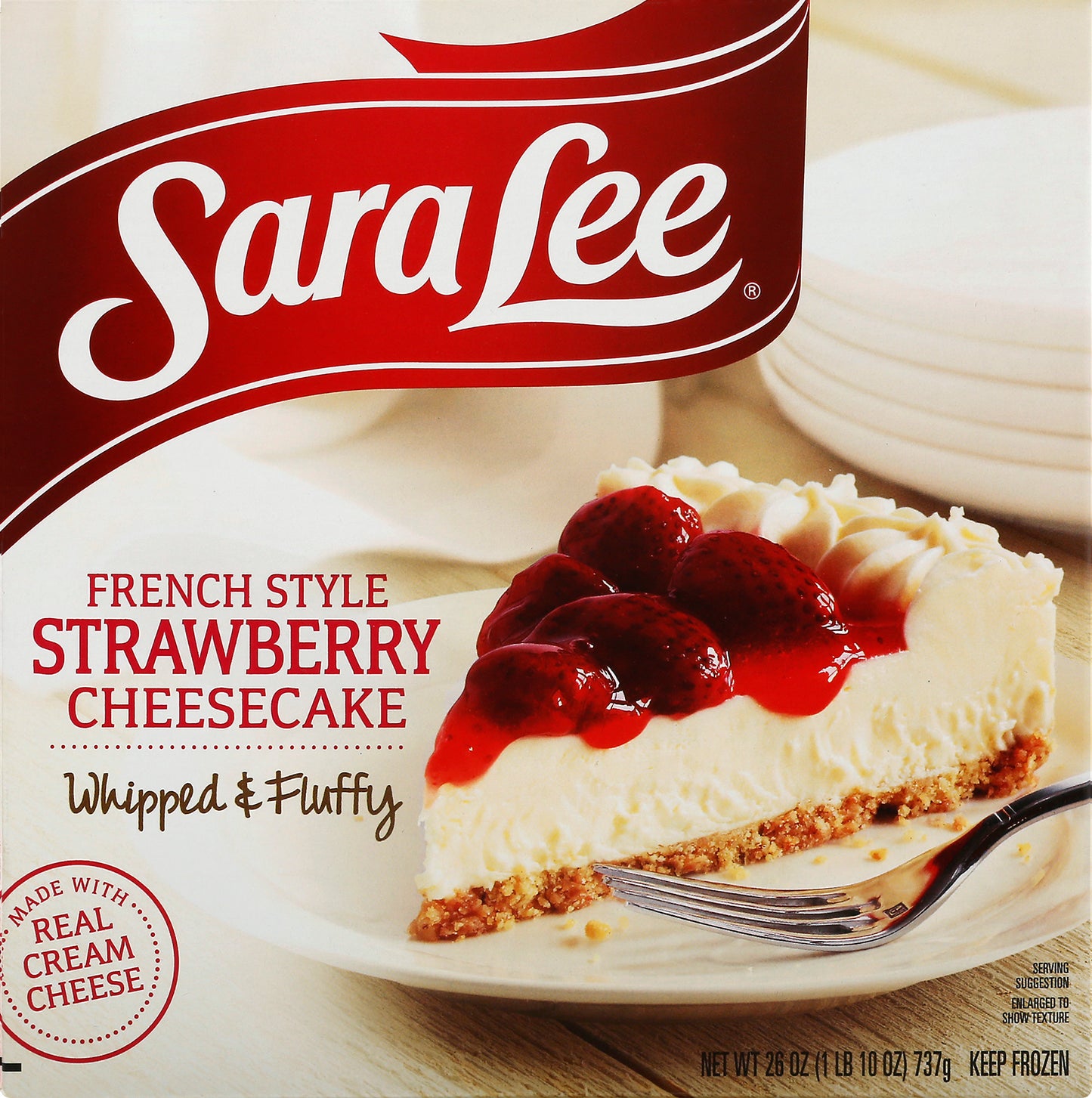 Sara Lee French Style Whipped & Fluffy Strawberry Cheesecake 26 oz