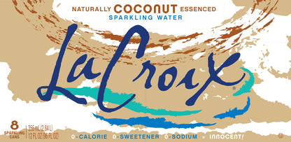 LaCroix Coconut Sparkling Water 8 - 12 fl oz Cans