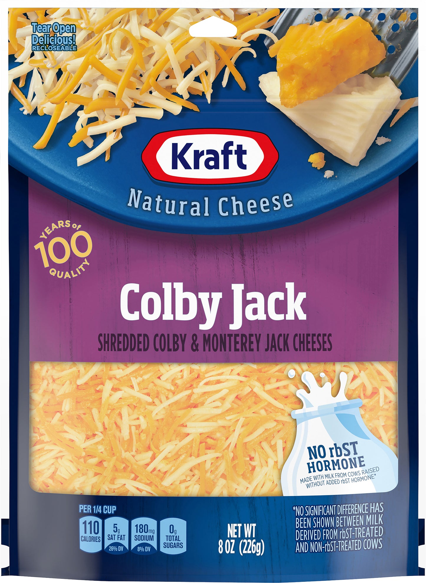 Kraft Colby Jack Shredded Cheese, 8 oz Bag