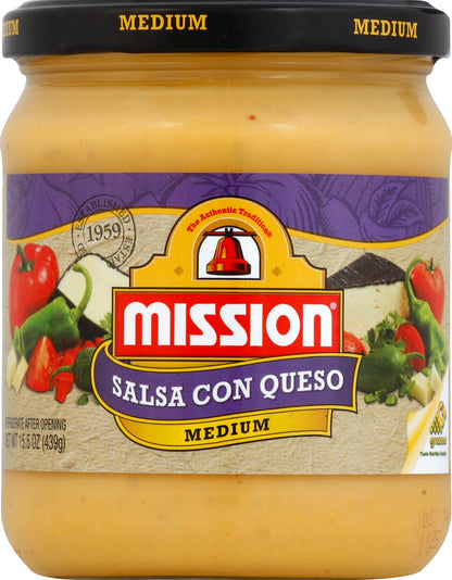 Mission Salsa Con Queso 15.5 oz