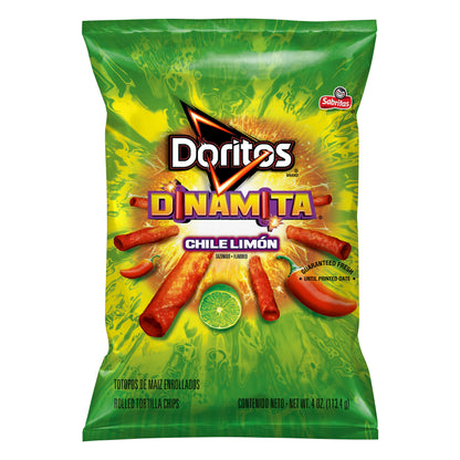 Doritos Dinamita Rolled Chile Limon Tortilla Chips 4 oz