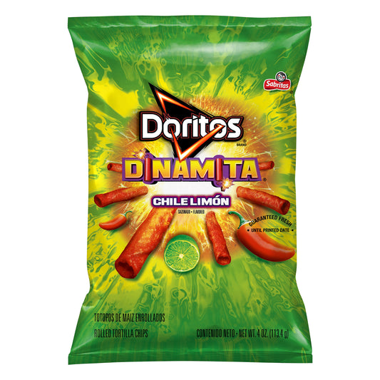 Doritos Dinamita Rolled Chile Limon Tortilla Chips 4 oz
