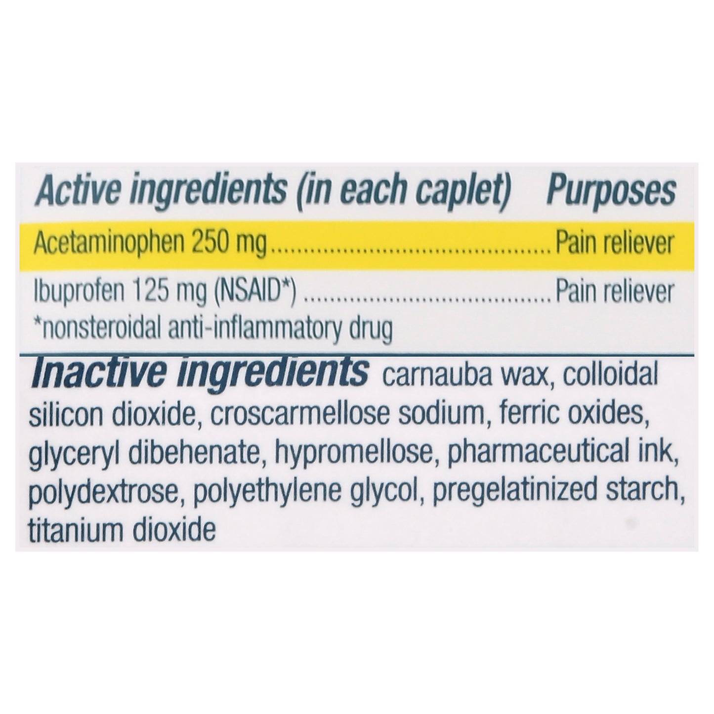 Advil Dual Action with Acetaminophen Caplets Pain Reliever 72 ea