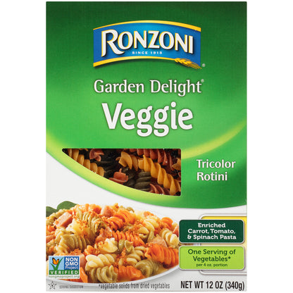 Ronzoni® Garden Delight® Veggie Tricolor Rotini 12 oz. Box