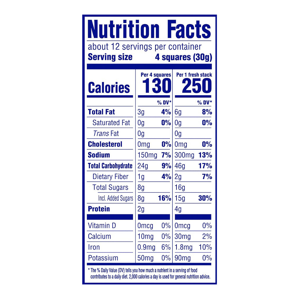 HONEY MAID CARTON - HMAID - FRESH STACKS - 12.2Z - 044000026820 Hubble Grahams 12.2oz English