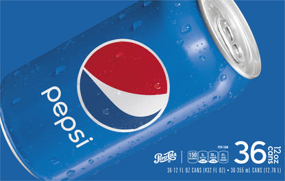 Pepsi Soda Cola 12 Fl Oz 36 Count Cans
