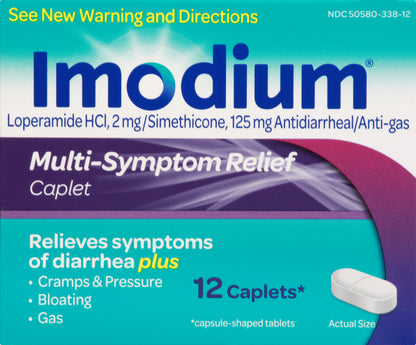Imodium Caplets Multi-Symptom Relief 12 ea
