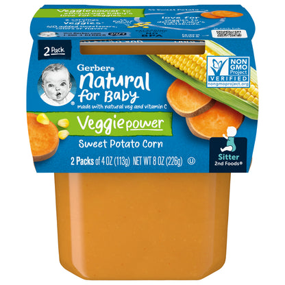 Gerber Natural For Baby Veggie Power - Sweet Potato Corn 2 Pack