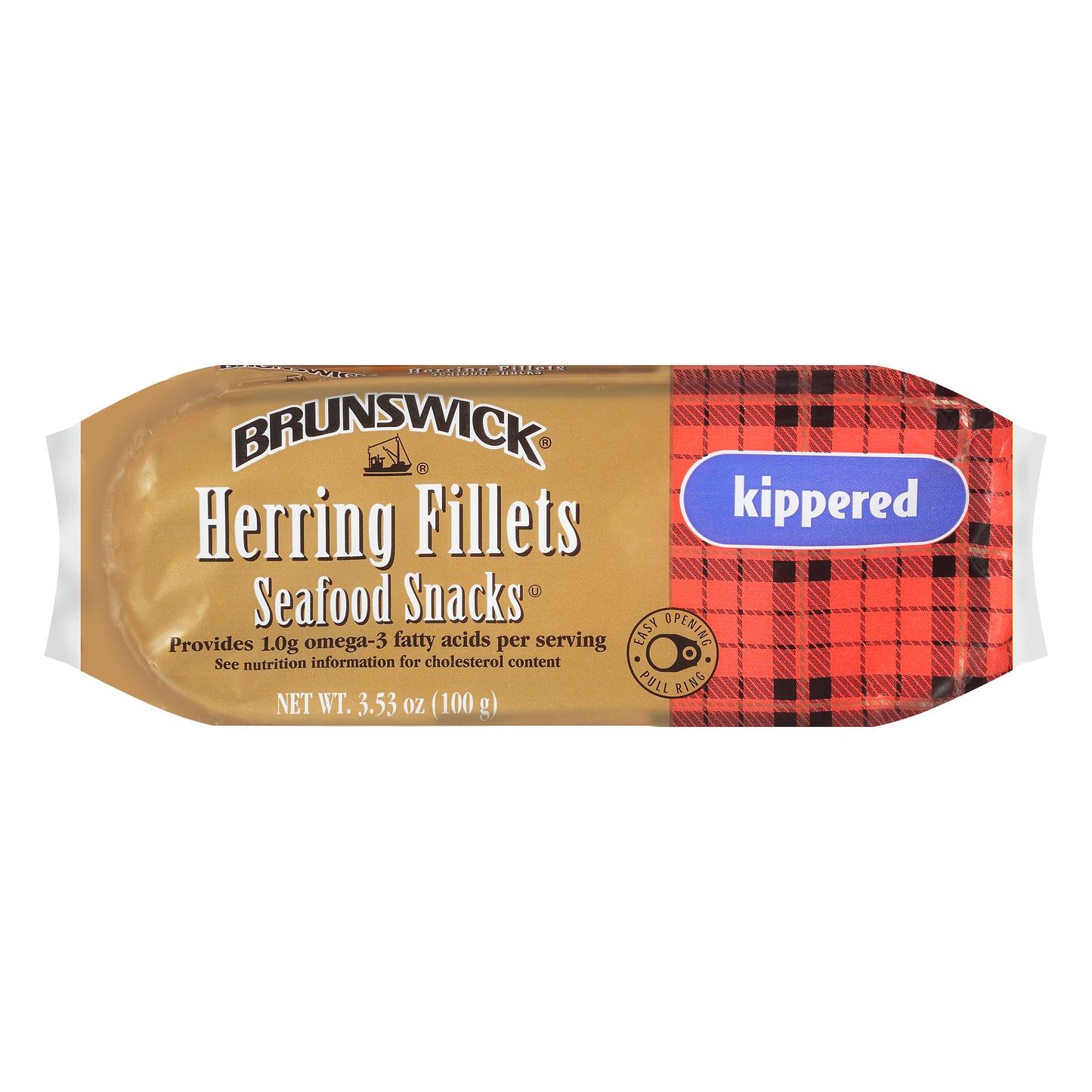 Brunswick® Kippered Herring Fillets Seafood Snacks 3.53 oz. Pack