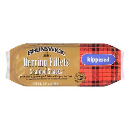 Brunswick® Kippered Herring Fillets Seafood Snacks 3.53 oz. Pack