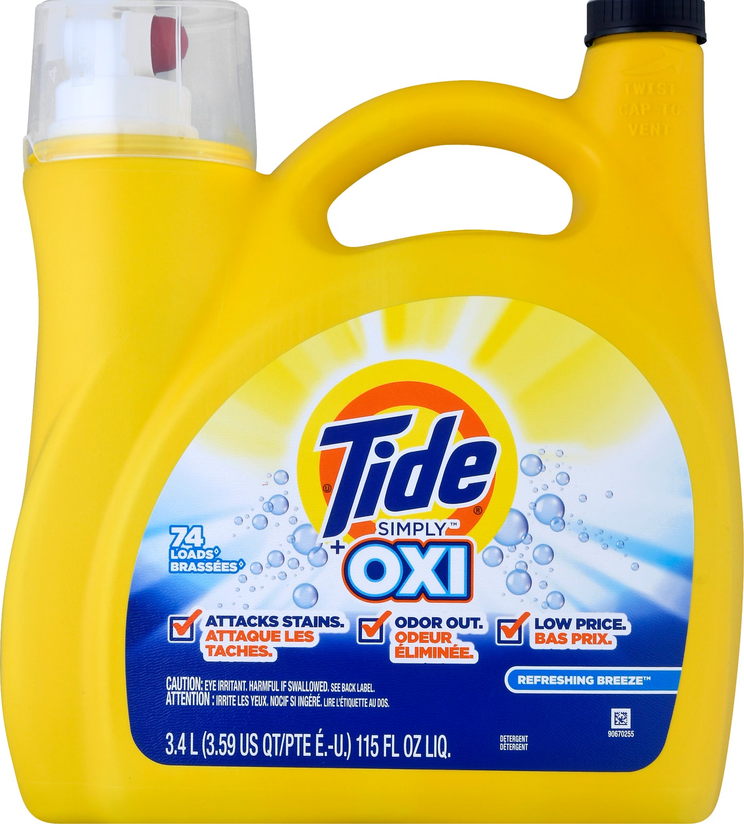 Tide Simply + Oxi Refreshing Breeze Detergent 3.4 lt
