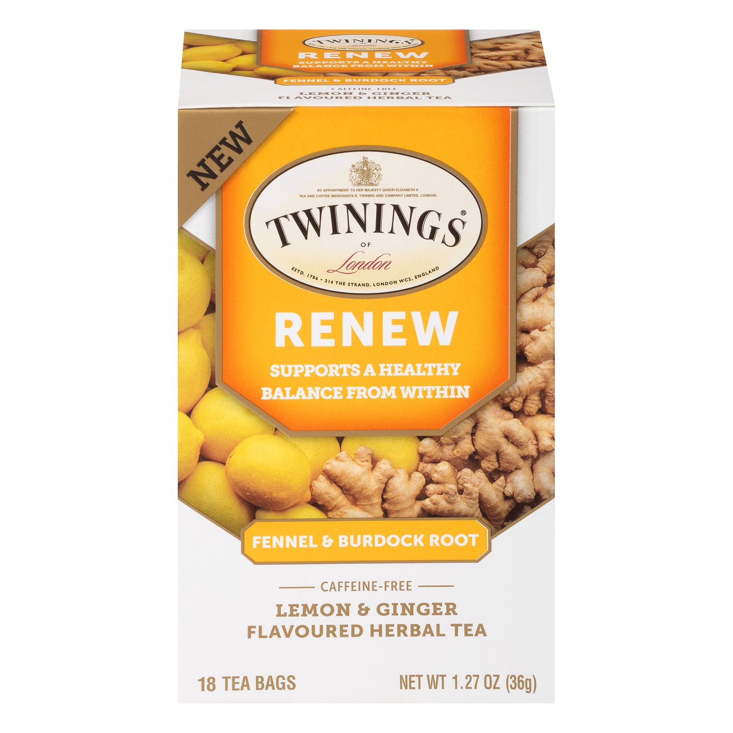 Twinings of London® Renew Fennel & Burdock Root Tea Bags 18 ct Box