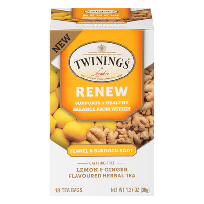 Twinings of London® Renew Fennel & Burdock Root Tea Bags 18 ct Box