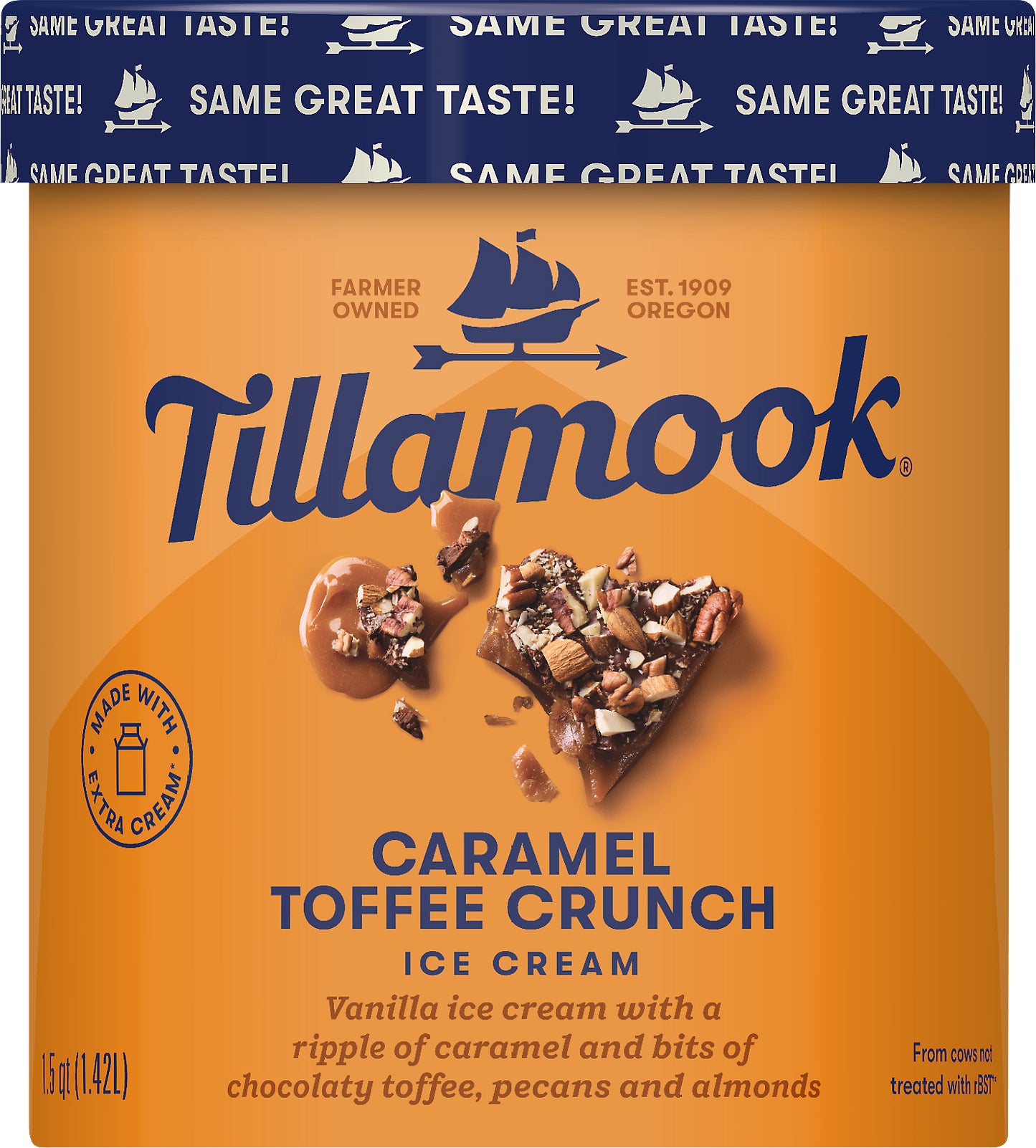 Tillamook Caramel Toffee Crunch Ice Cream 1.5 qt