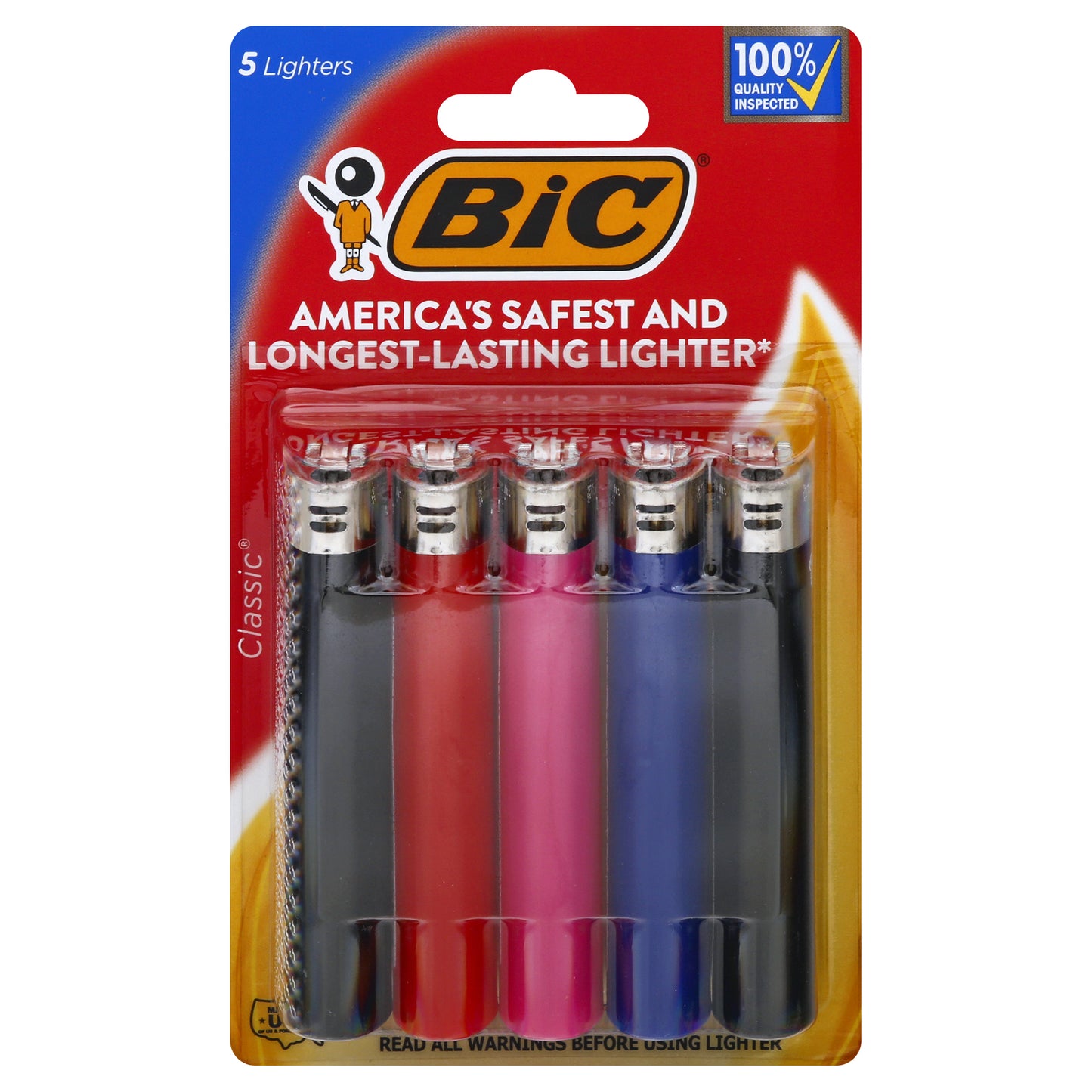 BiC Classic Lighters 5 ea