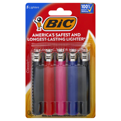 BiC Classic Lighters 5 ea
