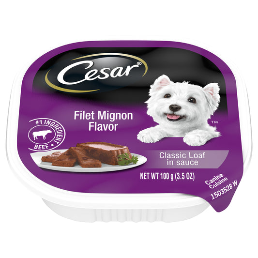 Cesar Classic Loaf in Sauce Filet Mignon Canine Cuisine 3.5 oz
