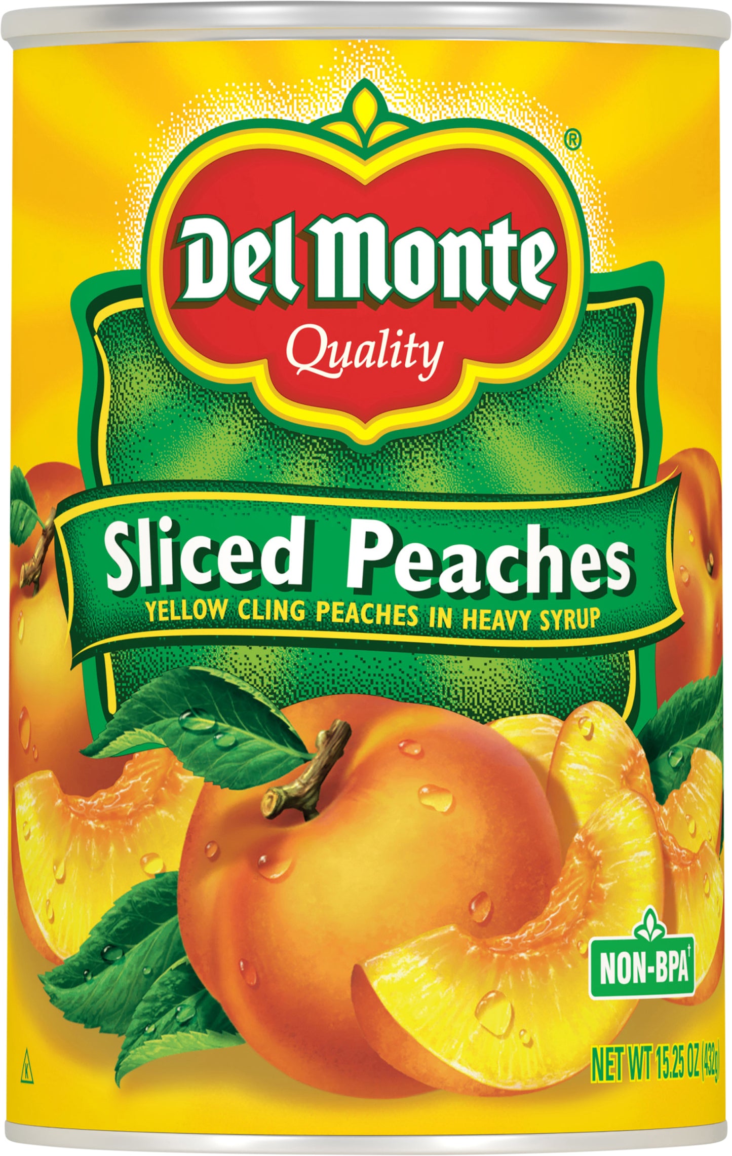 Del Monte® Sliced Yellow Cling Peaches in Heavy Syrup 15.25 oz. Can