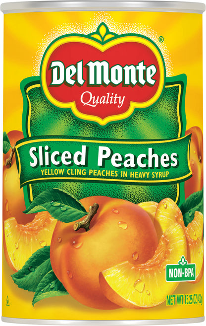 Del Monte® Sliced Yellow Cling Peaches in Heavy Syrup 15.25 oz. Can