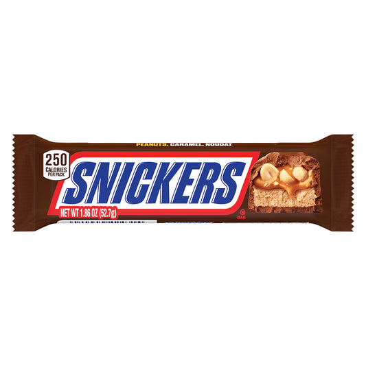 SNICKERS Singles Size Chocolate Candy Bars, 1.86 Oz