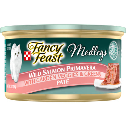 Purina Fancy Feast Pate Medleys Wild Salmon Primavera With Garden Veggies & Greens