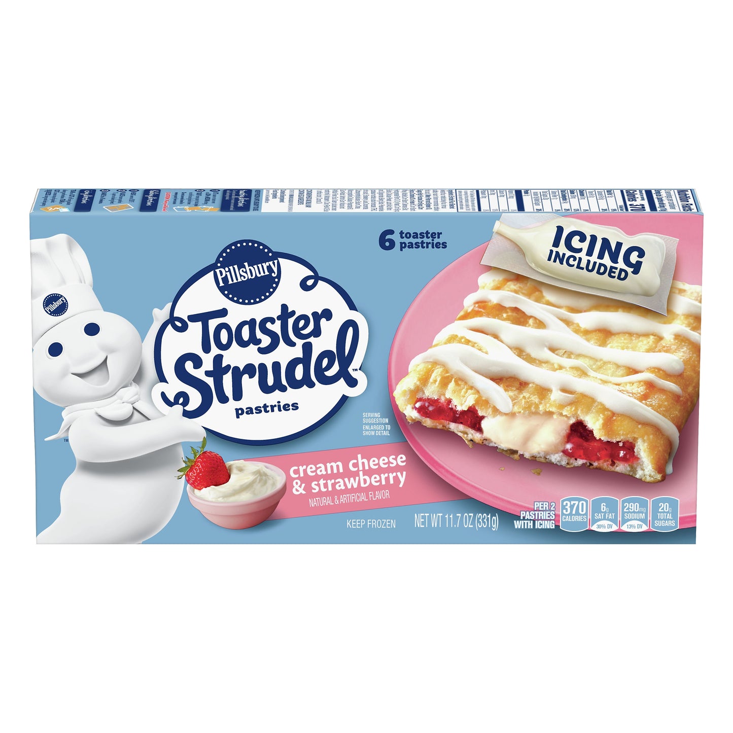 Pillsbury Toaster Strudel Cream Cheese & Strawberry Toaster Pastries 6 ea