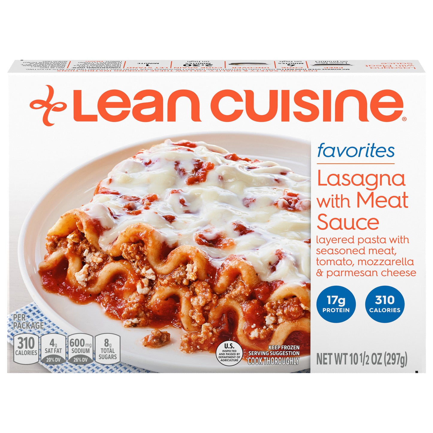 LEAN CUISINE LASAGNA WITH MEAT SAUCE GPI - Centralia 10.5 oz (297)