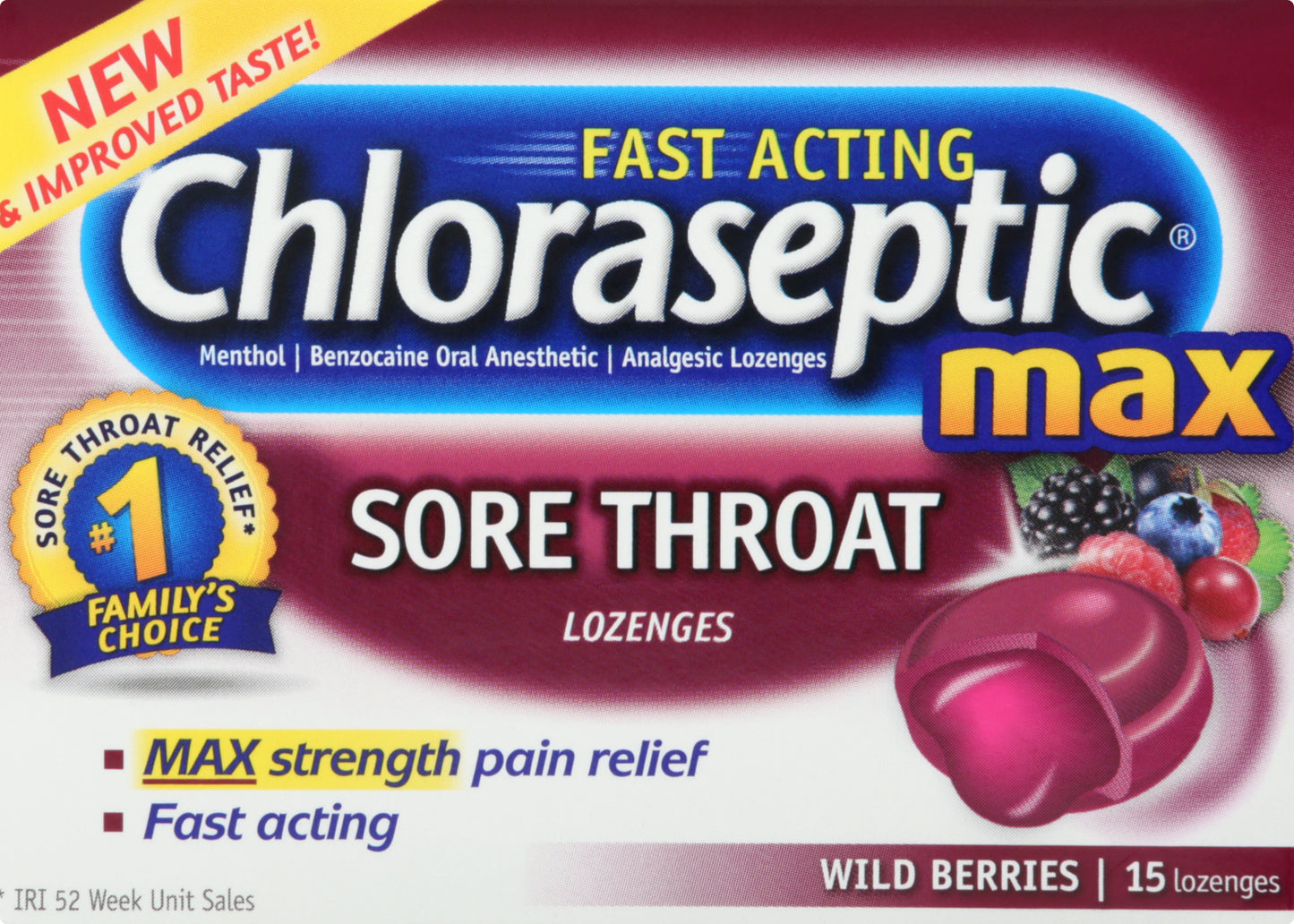 Chloraseptic Max Sore Throat Lozenges 15 ea