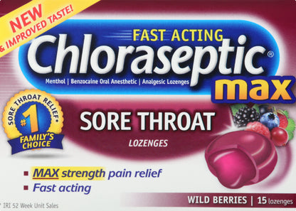 Chloraseptic Max Sore Throat Lozenges 15 ea