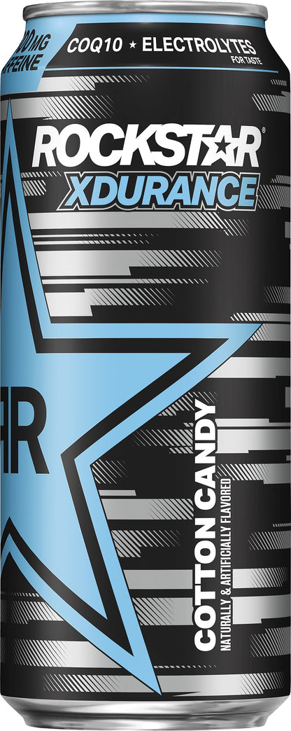 Rockstar XDurance Sugar Free Cotton Candy Energy Drink 16 oz