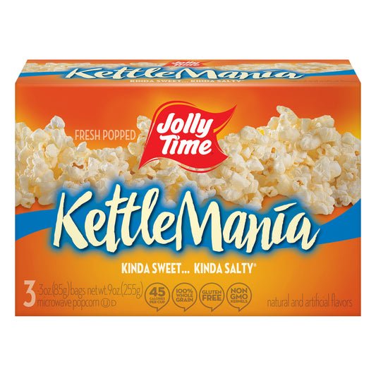 Jolly Time KettleMania Microwave Popcorn 3 ea