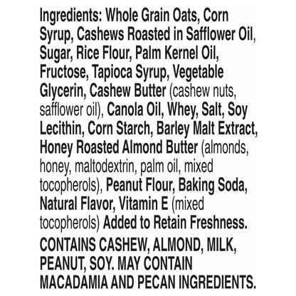 Nature Valley Sweet & Salty Nut Chewy Cashew Granola Bars 6 1.2 oz Wrapper 6 ea Box