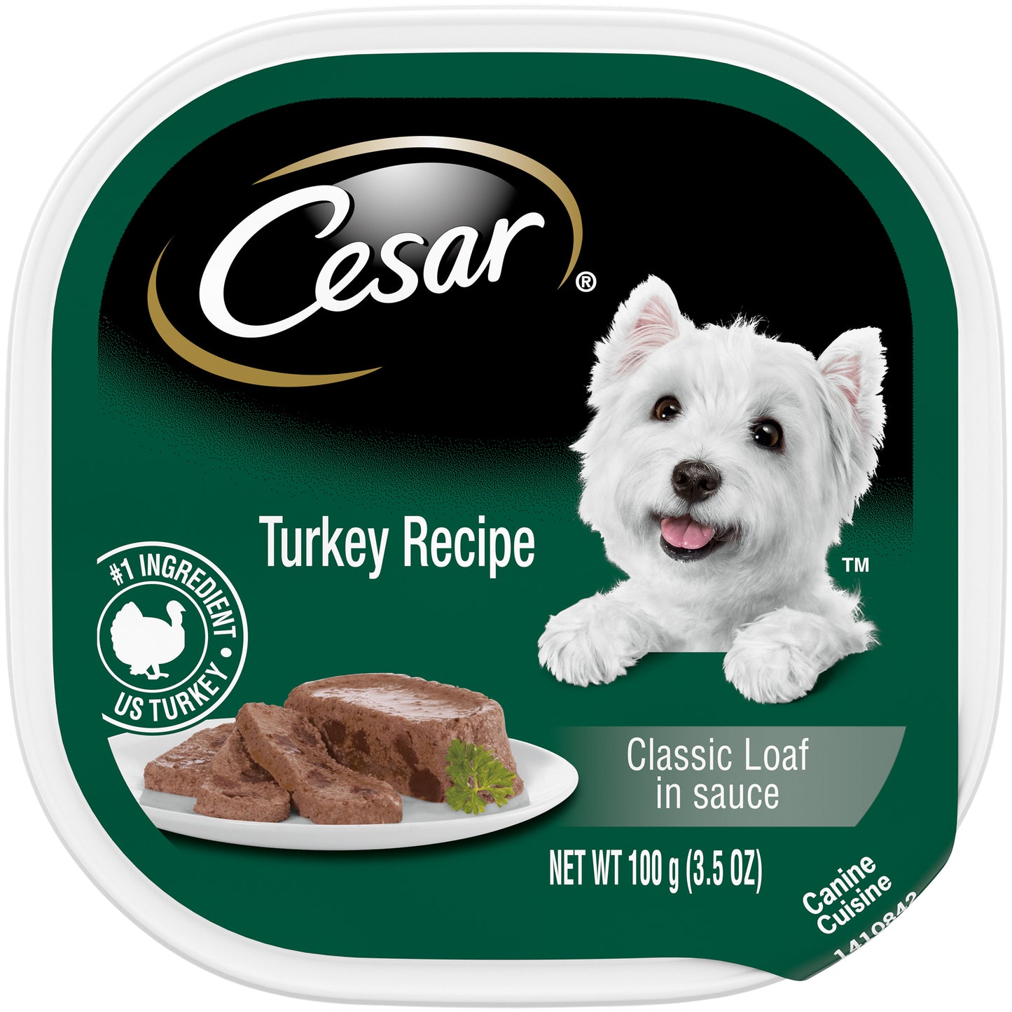 Cesar® Turkey Recipe Classic Loaf in Sauce Canine Cuisine 3.5 oz. Tray