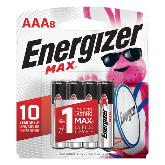 Energizer Max AAA Alkaline Battery 8 ea