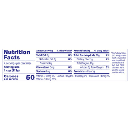 DOLE® Fruit Bowls® Yellow Cling Diced Peaches in 100% Fruit Juice 4 - 4 oz Cups