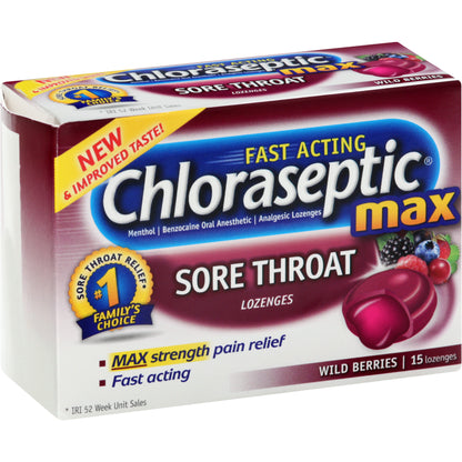 Chloraseptic Max Sore Throat Lozenges 15 ea